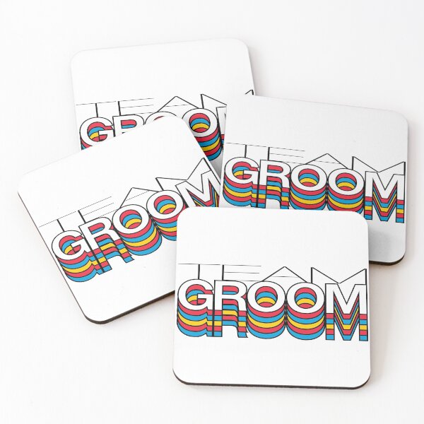 Item preview, Team Groom Wedding Retro Aesthetic Modern Tee Shirt  designed and sold by Fashionmonger.