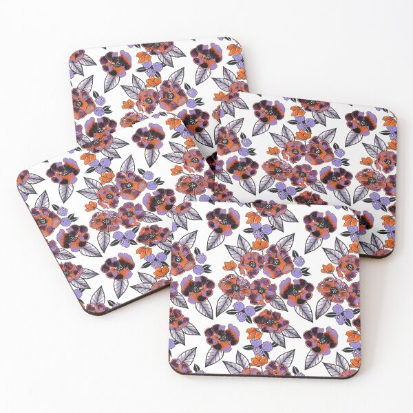 Item preview, Imperfectly Beautiful - Purple and Orange Flowers designed and sold by RomantzArt.
