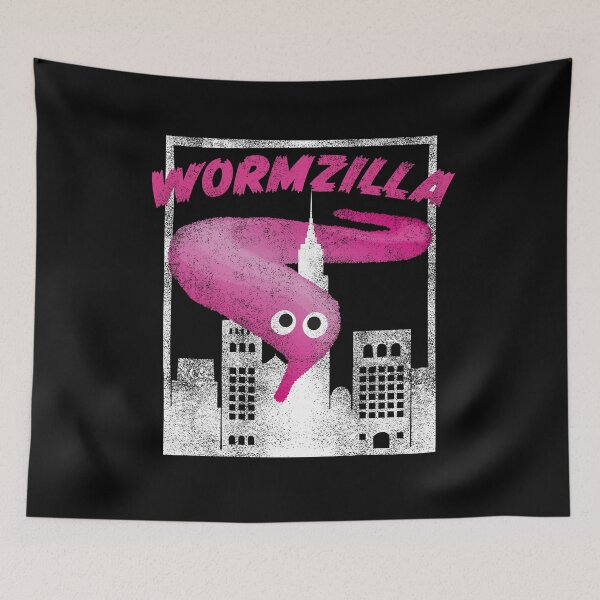 Artikelvorschau, Wurm auf einer Schnur Meme Pink Wormzilla Retro japanischen Stil entworfen und verkauft von Good-Find.