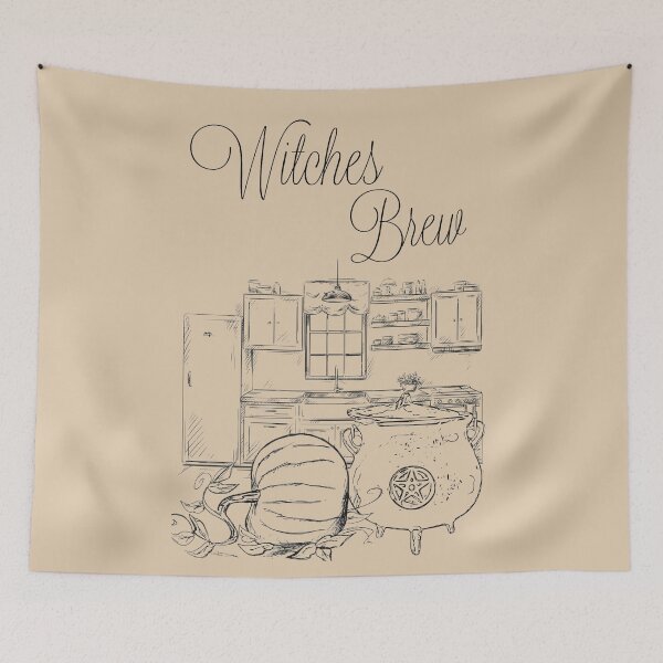 Item preview, Witches brew design (kitchen witch) designed and sold by SamhainWitchery.