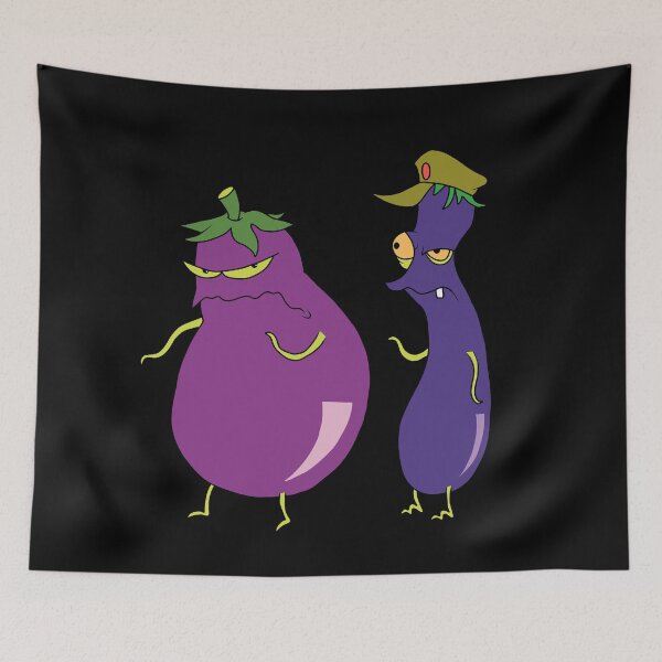 Item preview, Evil Eggplants - Courage the Cowardly Dog  designed and sold by ValentinaHramov.