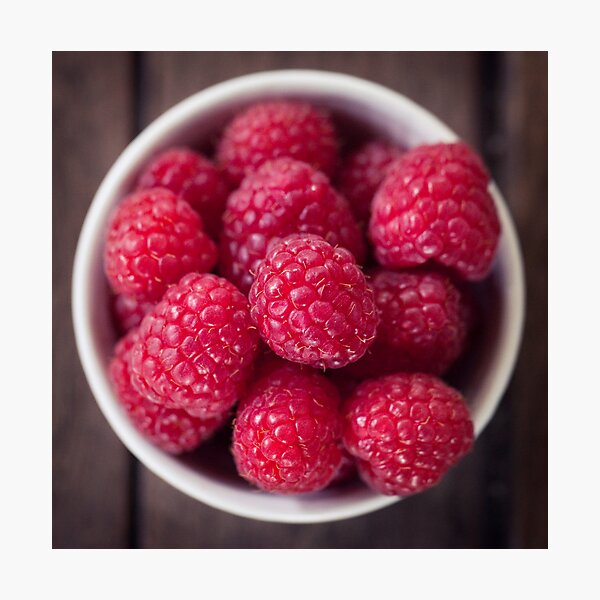 raspberries Photographic Print