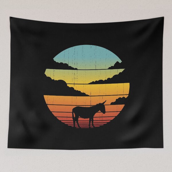 Item preview, Donkey Retro Sunset Vintage 60s 70s Shirt for Men Women Boys Girls Kids Animal Lovers Gift designed and sold by LiqueGifts.