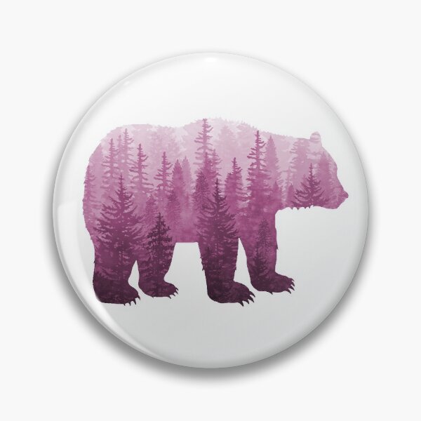 Artikelvorschau, Misty Forest Bear - Magenta entworfen und verkauft von maryedenoa.