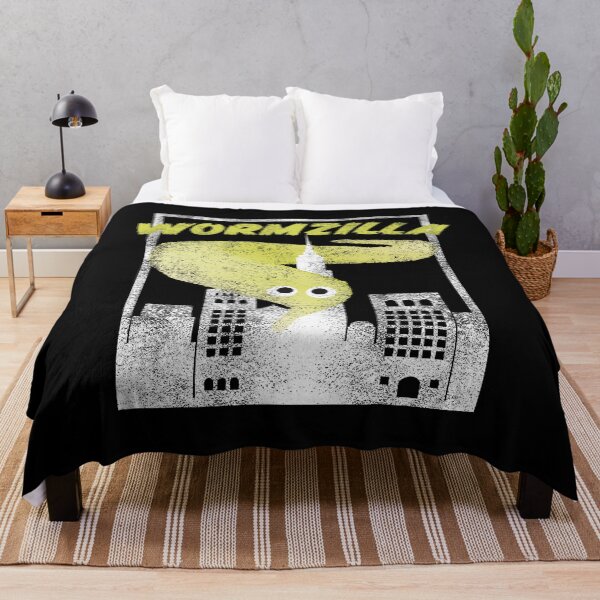 Artikelvorschau, Wurm auf einer Schnur Meme Yellow Wormzilla Retro Japanese Style entworfen und verkauft von Good-Find.