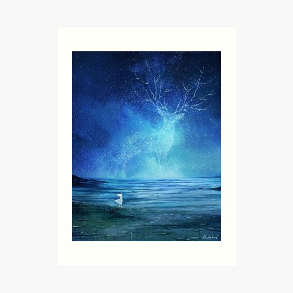 A flower on the sea Art Print