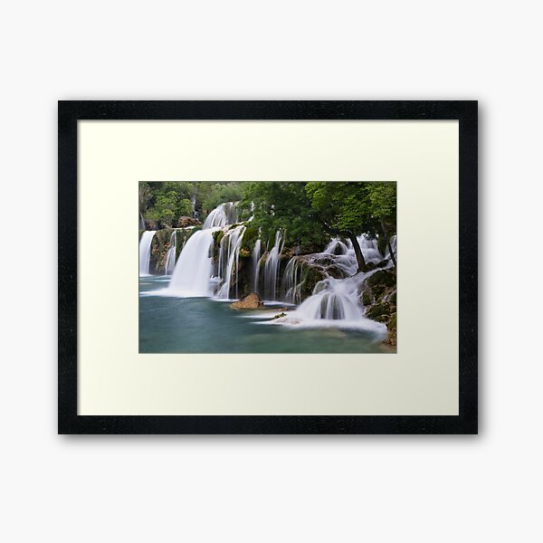 Krka waterfall park Framed Art Print