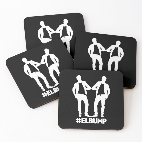 Elbump - the new safe elbow greeting Coasters (Set of 4)