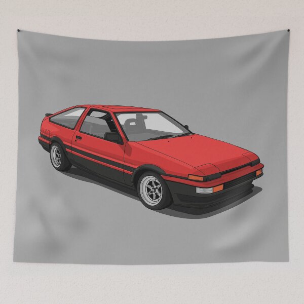 Item preview, AE86 Corolla Sprinter Trueno red designed and sold by ArtyMotive.