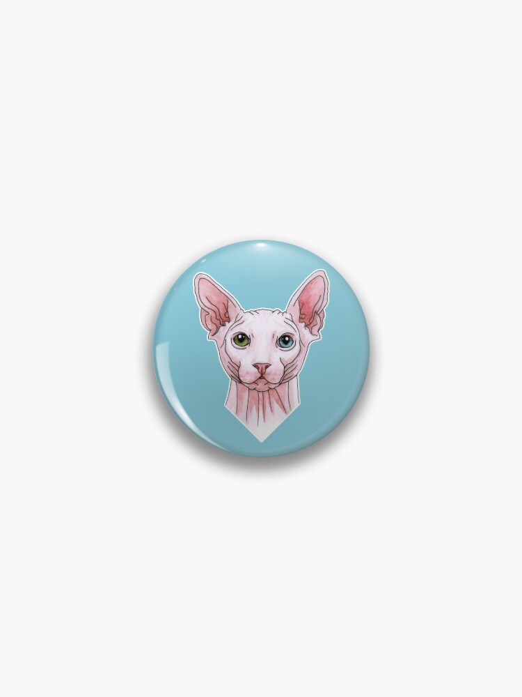 Badge Tete De Chat Sphynx Par Savousepate Redbubble