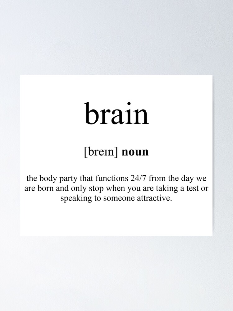"Brain Definition Dictionary Collection" Poster for Sale by