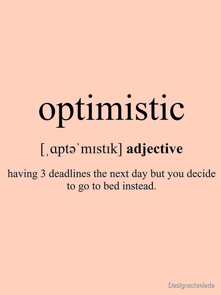 What does optimistic mean sales