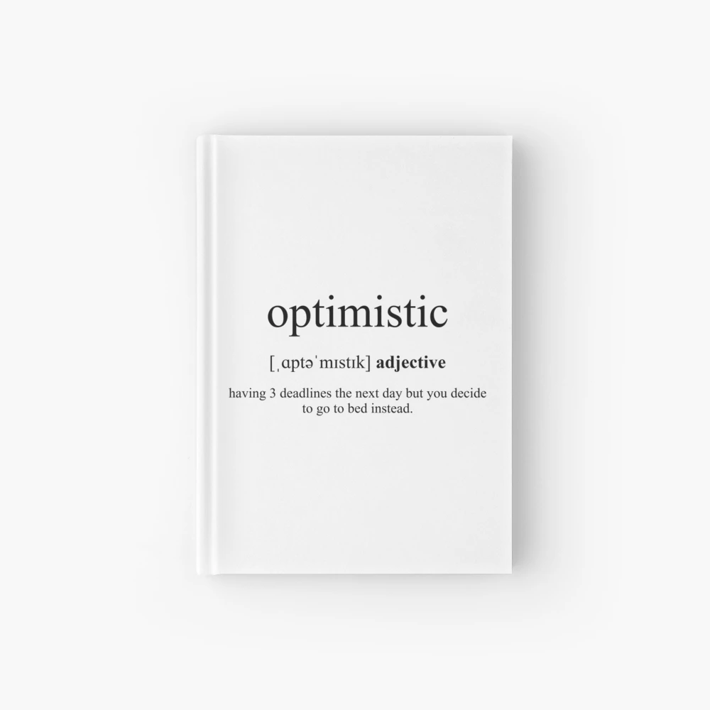 Optimistic Definition Dictionary Collection Journal by Designschmiede Redbubble