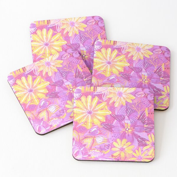 Item preview, Radiant spring in pink and yellow designed and sold by Bright Ink  Studios.