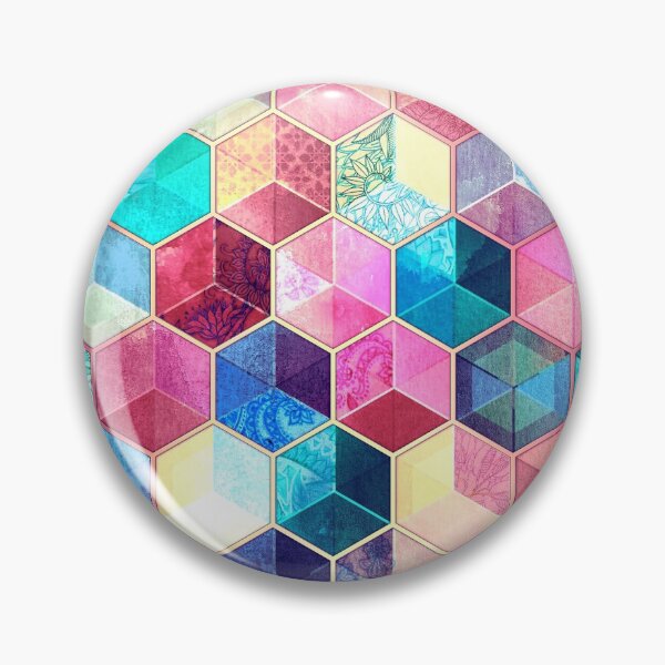 Item preview, Topaz & Ruby Crystal Honeycomb Cubes designed and sold by micklyn.