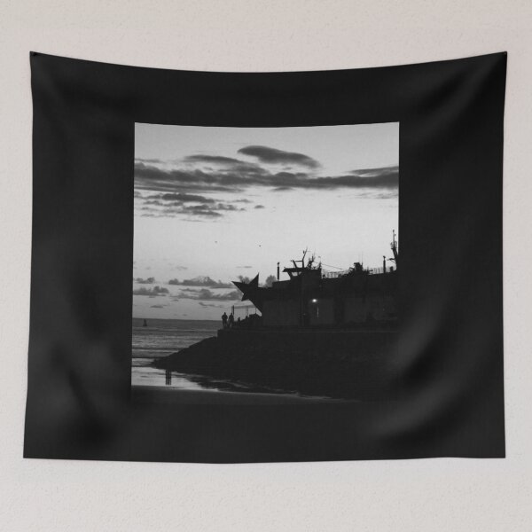 Item preview, SWIRISSIMA 20 Essaouira Morocco sunset black white beach port boat ocean sea designed and sold by dragonemma.