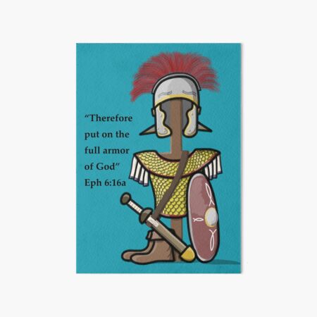 Armor of God (with text) Art Board Print