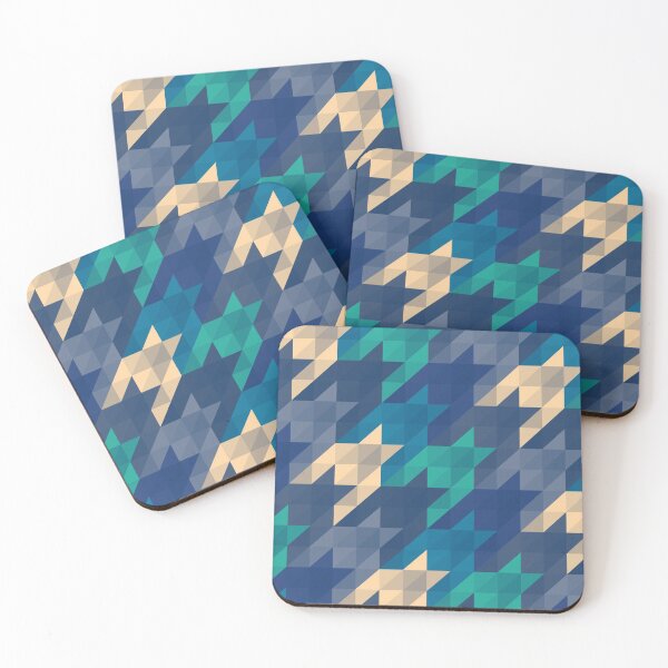 Item preview, Origami houndstooth blues designed and sold by VrijFormaat.