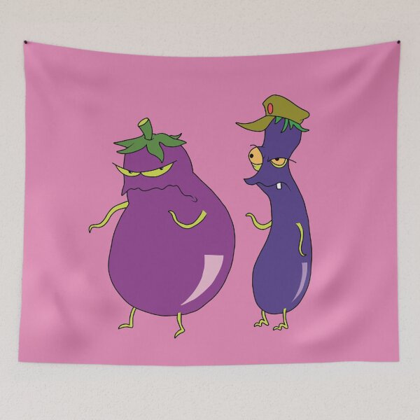 Item preview, Evil Eggplants - Courage the Cowardly Dog  designed and sold by ValentinaHramov.