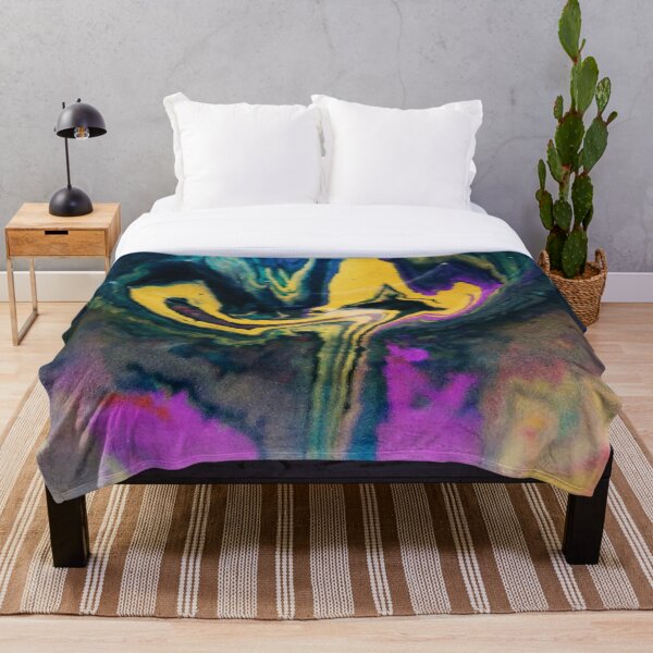 Aperçu de l'œuvre Peinture acrylique fluide Flux de persillage coloré brillant créée et vendue par IFOM.