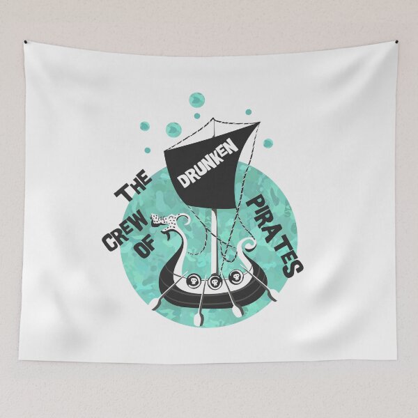 Item preview, The Crew of Drunken Pirates designed and sold by Space-Bug.