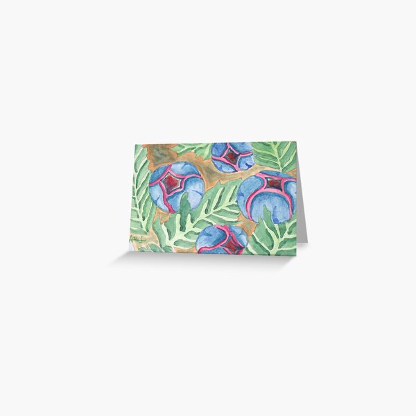 Blue-green deco Greeting Card