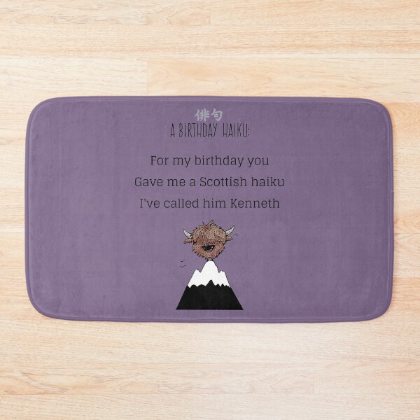 Item preview, Highland Cow Hielan' Coo birthday Haiku  designed and sold by blackheartscot.