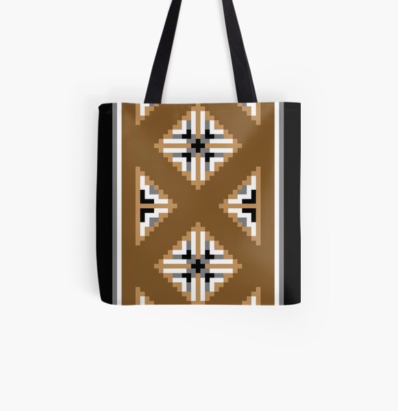 Two Grey Hills Navajo Rug Design 2 All Over Print Tote Bag