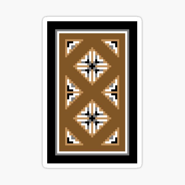 Two Grey Hills Navajo Rug Design 2 Sticker