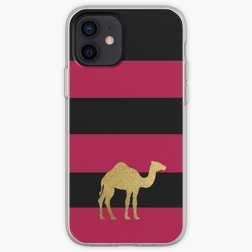 "Chic golden print camel design with black and hot pink ...