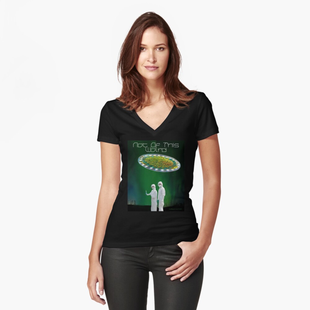Item preview, Fitted V-Neck T-Shirt designed and sold by EyeMagined.