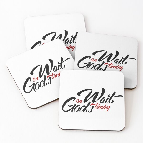 Item preview, Wait On God's Timing hand drawing lettering illustration designed and sold by ZalinaKadyrova.