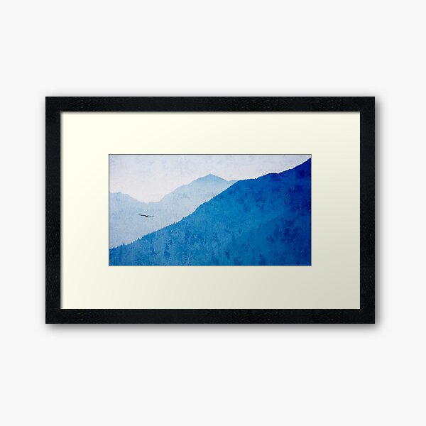 Flight Over West Coast Mountains Framed Art Print