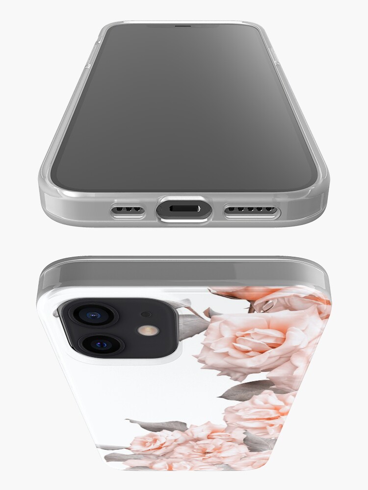Alternate view of Shabby Chic Vintage Blush Roses Frame on White iPhone Case & Cover