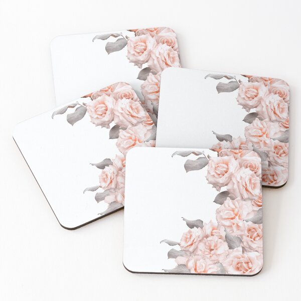 Item preview, Shabby Chic Vintage Blush  Roses Botanical Garden Frame on White designed and sold by UtArt.