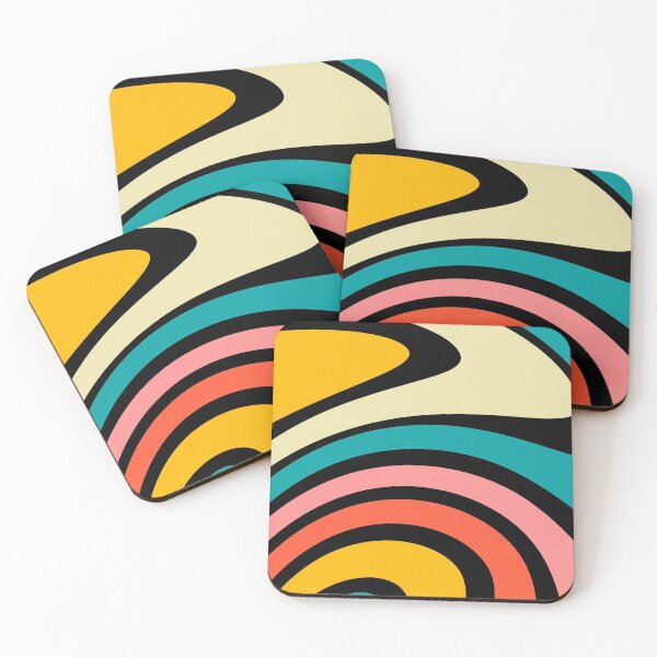 Item preview, Retro Art, Abstract, Funky, Stripes, Colorful Print designed and sold by meggydesigns.