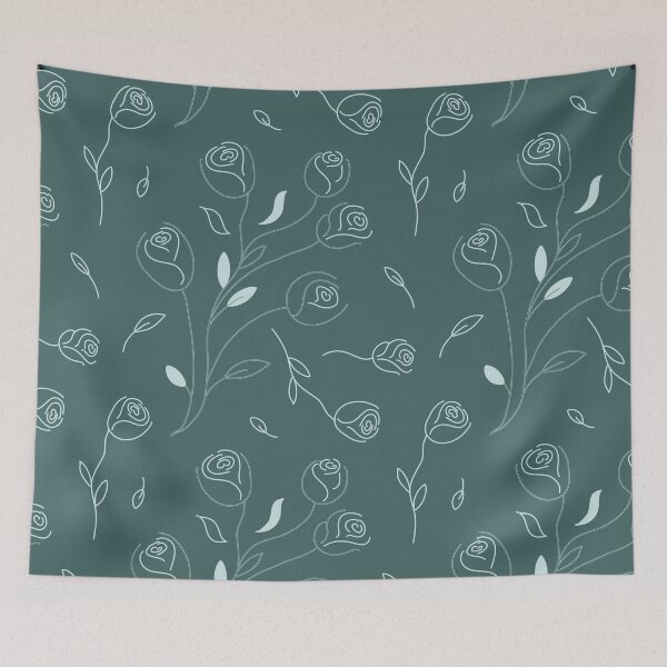Item preview, Pine & Mint Roses Collection Floral Seamless Surface Pattern designed and sold by Saskia Beeldman.