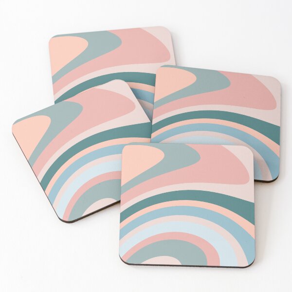 Item preview, Copy of Copy of Retro Print, Abstract, Funky, Stripes, Pink, Teal, Blue designed and sold by meggydesigns.