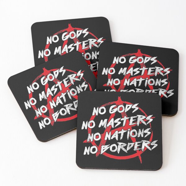 Item preview, No Gods No Masters No Nations No Borders, Anarchist designed and sold by gorillamerch.