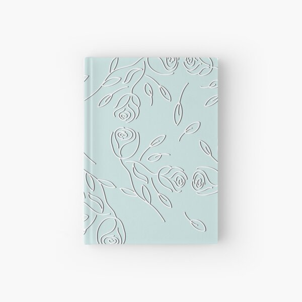 Pine & Mint Roses Collection Floral Seamless Surface Pattern Hardcover Journal