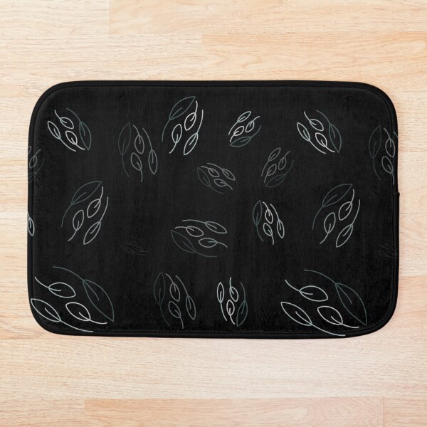 Pine & Mint Roses Collection Floral Seamless Surface Pattern Bath Mat