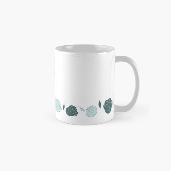 Pine & Mint Roses Collection Floral Seamless Surface Pattern Classic Mug