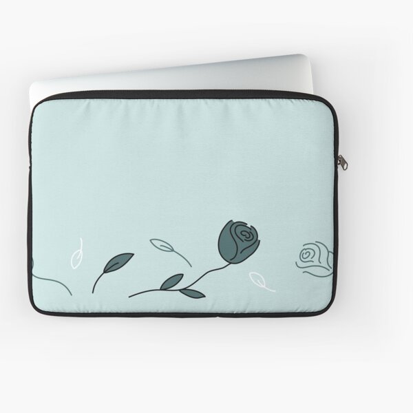 Pine & Mint Roses Collection Floral Seamless Surface Pattern Laptop Sleeve