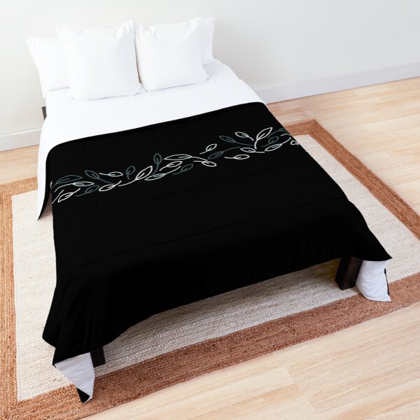 Pine & Mint Roses Collection Floral Seamless Surface Pattern Comforter