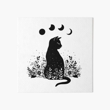 Item preview, Night Garden Cat designed and sold by episodicDrawing.