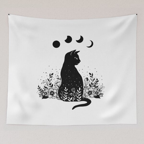 Item preview, Night Garden Cat designed and sold by episodicDrawing.