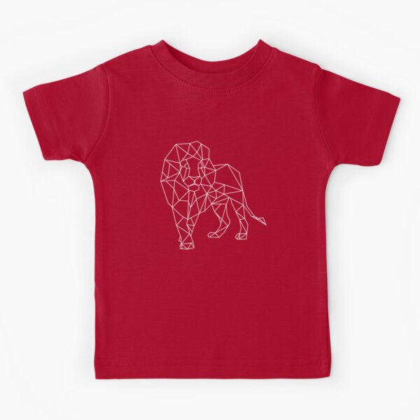 Lion Origami Outline Kids T-Shirt for Sale by madtoyman
