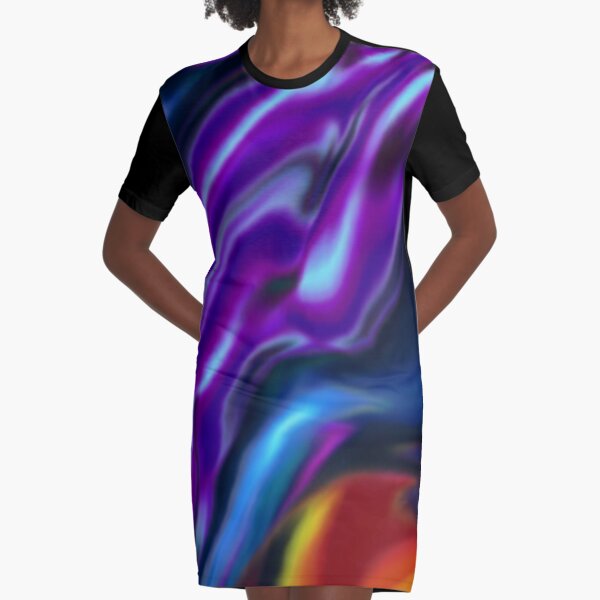 A Flowing Vision Graphic T-Shirt Dress