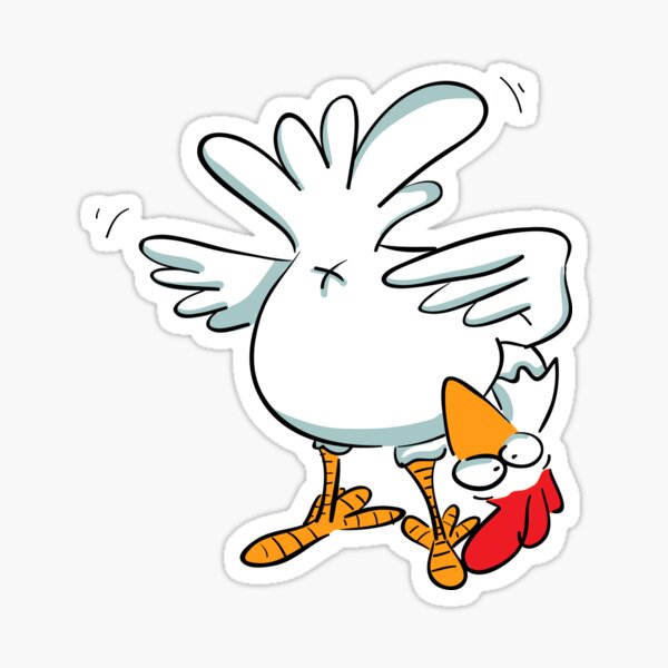chicken butt Sticker