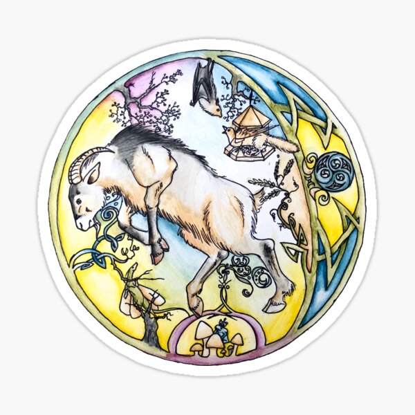 Goat Dreamscape Sticker